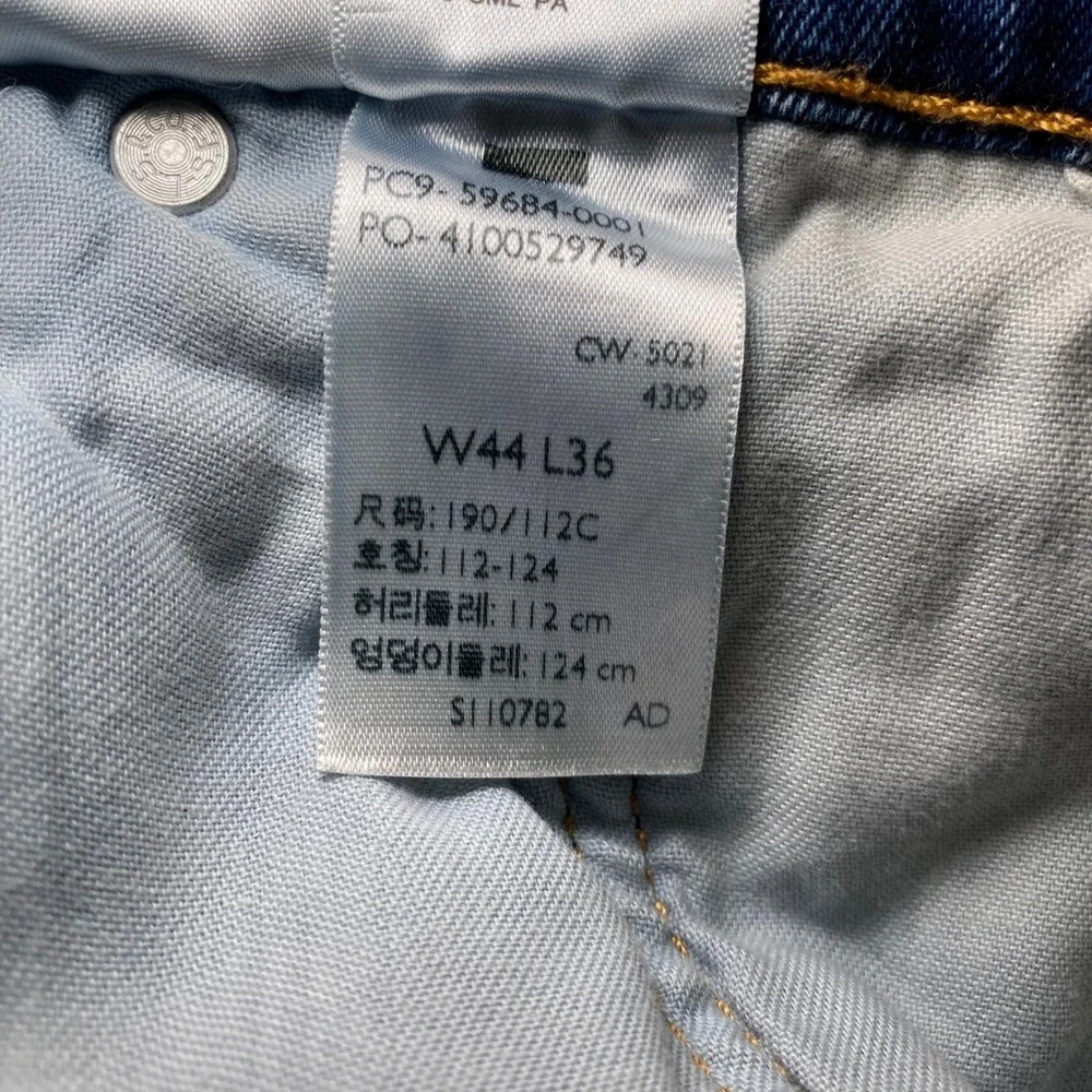 Levi's 502 Regular Taper Jeans Men's 40x34 Blue Stretch Water Less Denim